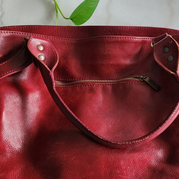 Floto Red Leather Bag - Picture 5 of 12